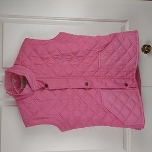 Tuff Rider Ride "N" Go Pink Quilted Full Zip & Snap Pocket Riding Vest